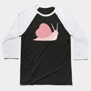 Plain Love Heart Snail Baseball T-Shirt